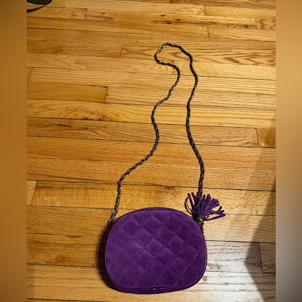 vintage matelassé oval crossbody woven leather shoulder chain tassel Quilted Bag